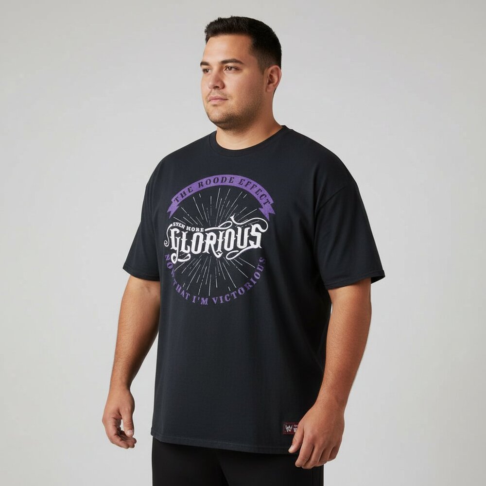WWE 3XL T-Shirt Bobby Roode Glorious XXXL Plus Size Black Graphic Lootcrate Slam